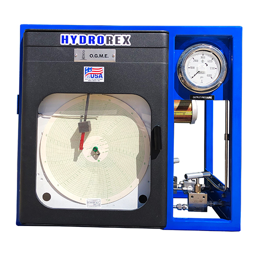 pressure chart recorder hydrostatic test pump