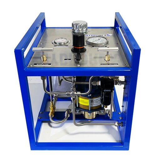 pressure test pump with hydraulic tank