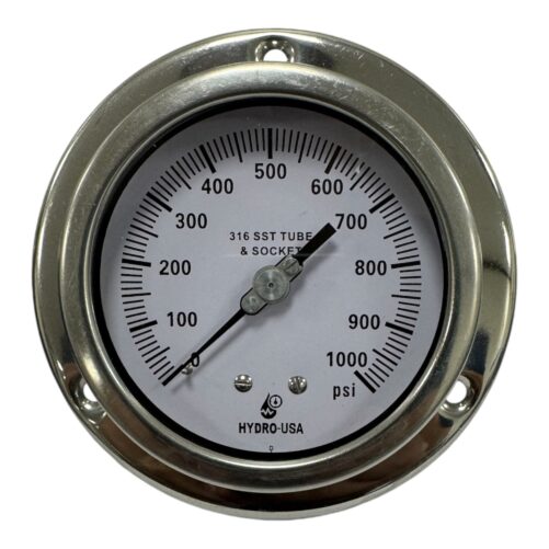 1000 psi pressure gauge front flange