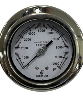 10000 psi pressure gauge front flange