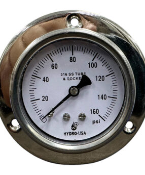 160 psi pressure gauge front flange