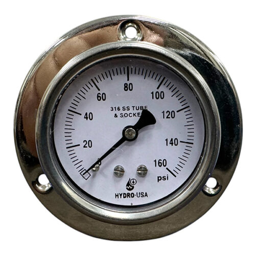 160 psi pressure gauge front flange