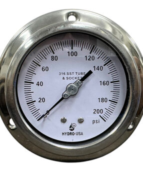 200 psi pressure gauge front flange