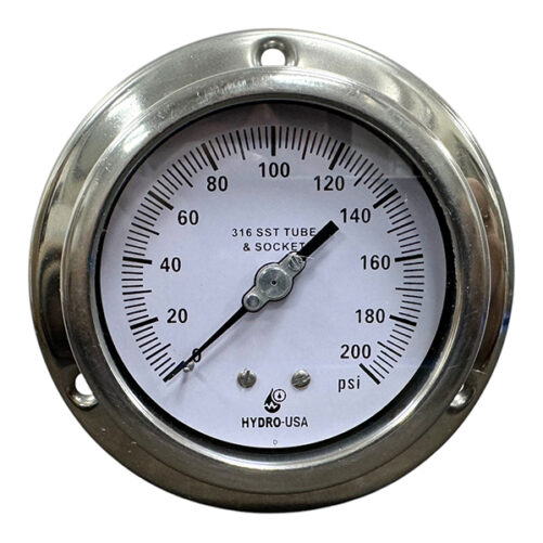 200 psi pressure gauge front flange