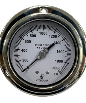 2000 psi pressure gauge front flange