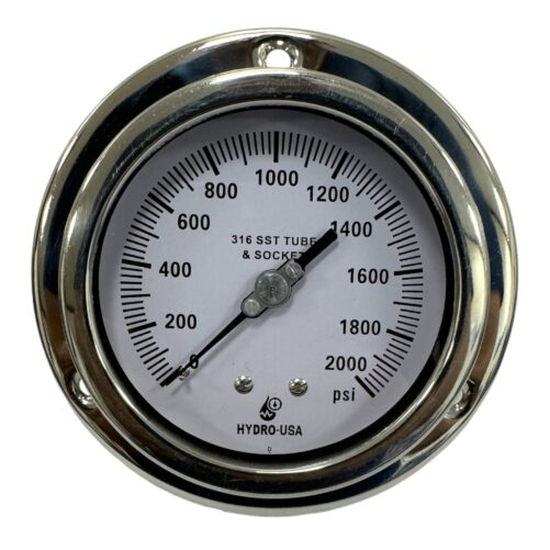 2000 psi pressure gauge front flange