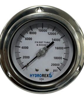 20000 psi pressure gauge front flange