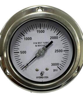 3000 psi pressure gauge front flange