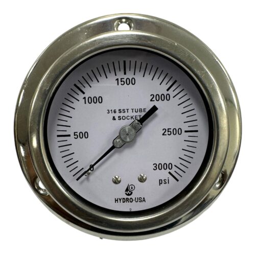 3000 psi pressure gauge front flange