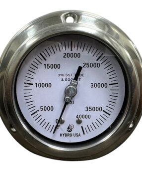 40000 psi pressure gauge front flange