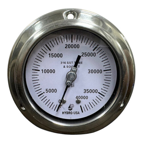 40000 psi pressure gauge front flange