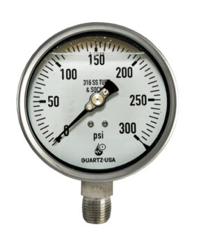 300 psi pressure gauge botton connection