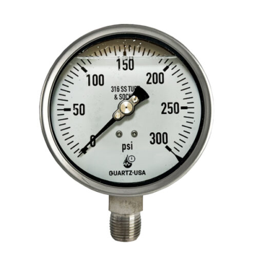 300 psi pressure gauge botton connection