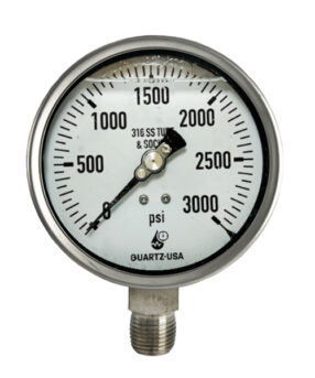 3000 psi bottom connection pressure gauge