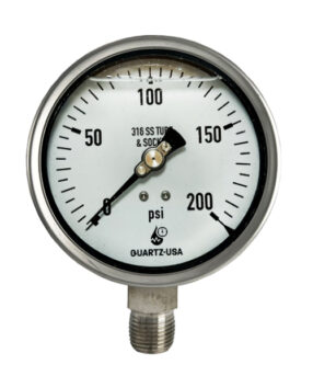 200 psi pressure gauge front flange