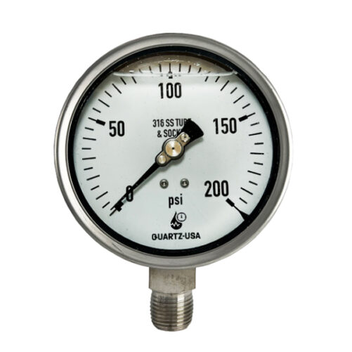 200 psi pressure gauge front flange