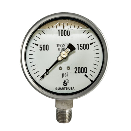 2000 psi pressure gauge pbottom connection