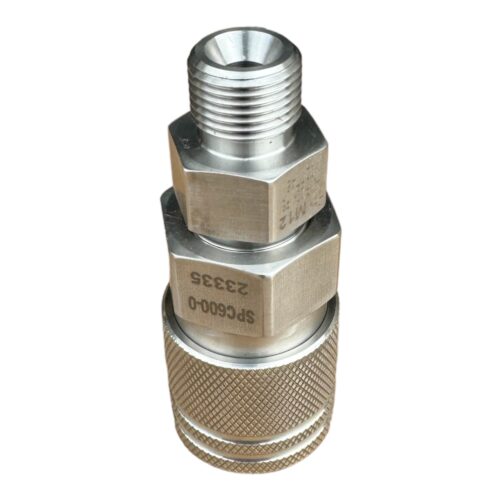 SPC600-0-M12 Quick Disconnect Coupler with Check Valve Type M12 Male 30000 Psi PushPull Spir Star