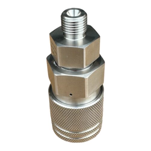 SPC600-0-M9 Quick Disconnect Coupler with Check Valve Type M9 Male 30000 Psi Push Pull Spir Star