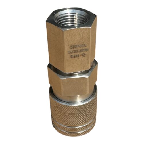 SPC600-0-NF8 Quick Disconnect Coupler with Check Valve 12 Female NPT 15000 Psi Push Pull Spir Star