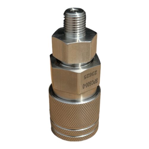 SPC600-0-NM4 Quick Disconnect Coupler with Check Valve Male NPT 15000 Psi Push Pull Spir Star