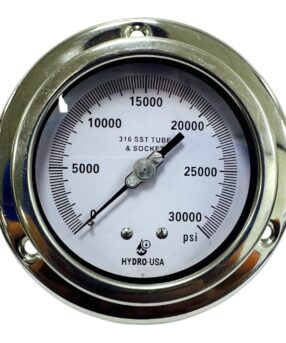 30000 psi pressure gauge front flange