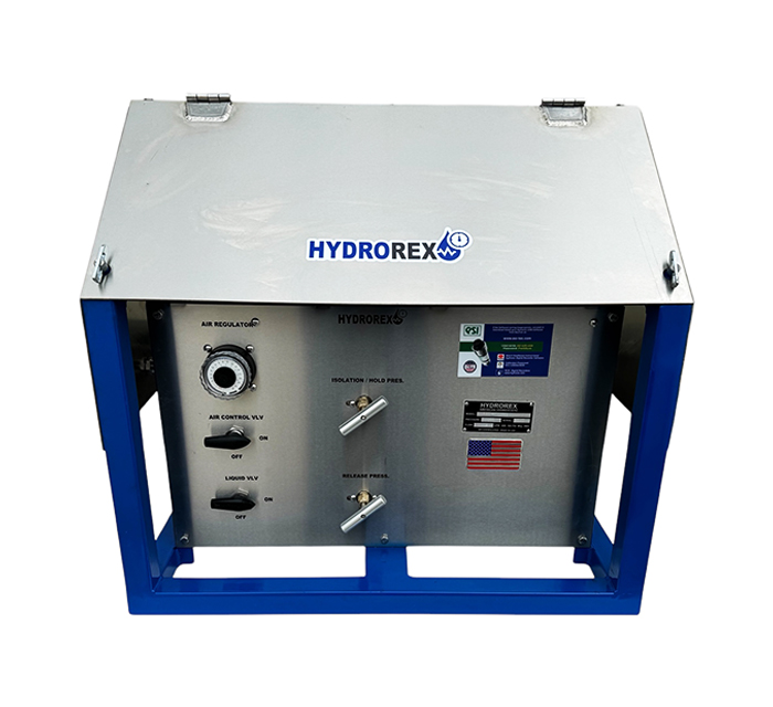pressure test pump with digital pressure test recorder
