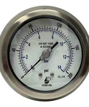 200 psi pressure gauge 4in