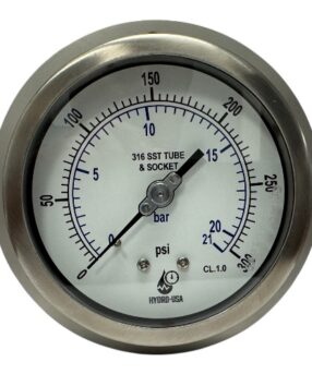 300 psi pressure gauge 4in