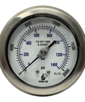 20000 psi pressure gauges