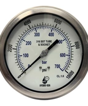 10000 psi pressure gauge 6in