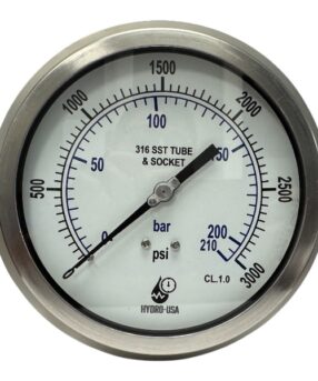 3000 psi pressure gauge 6in