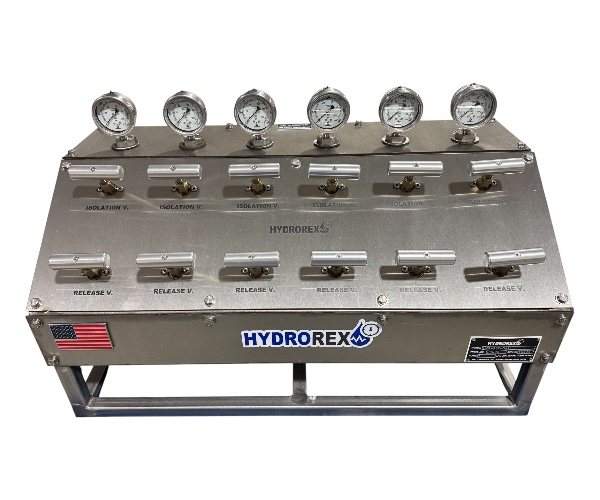Multiples Station Pressure Test Bench Manifold Tree